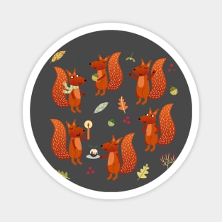 Squirrel Party Magnet